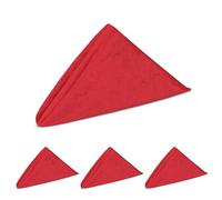 Trimming Shop Lot de 4 serviettes de table en velours écrasé pour la maison, 50,8 cm - Légères et lavables en machine - Pour salle à manger, mariage, banquet, fête, événements, rouge