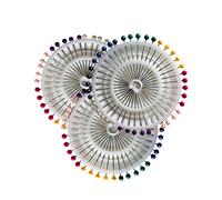 Trimming Shop Lot de 40 épingles à tête de Perles Multicolores, épingles à Coudre pour Bouquet de Fleurs et Baies pour projets de Bricolage, Couture, Patchwork, 38 mm x 0,6 mm, 8 Couleurs, Lot de 3