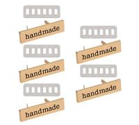 Trimming Shop Lot de 5 étiquettes rectangulaires en métal faites à la main pour sacs, vêtements, maroquinerie, bijoux et cadeaux Doré