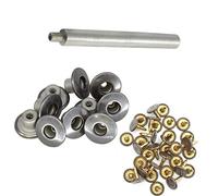 Trimming Shop Lot de 50 boutons de jean en laiton avec outil à main de rechange pour vieux bouton, réparation de vêtements, vestes en denim, jupes pour femme, loisirs créatifs (14 mm, gris acier)