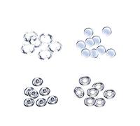 Trimming Shop Lot de 50 boutons-pression à perles de 9,5 mm pour projets d'artisanat, couture, bavoir, vêtements personnalisés, grenouillères, loisirs créatifs