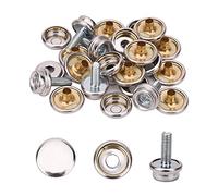 Trimming Shop Lot de 50 boutons-pression à vis à machine avec vis 12 mm pour caravanes, camping-cars, auvents, canapés, sièges enfants, couvertures de bateau, couvertures de machines, 15 mm