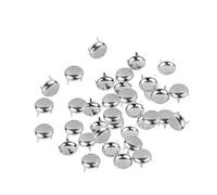 Trimming Shop Lot de 50 clous en forme de dôme - Argenté - 9 mm - Pour embellir des sacs à main, des vestes en cuir, des vêtements, des loisirs créatifs