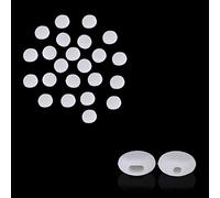 Trimming Shop Lot de 50 fermoirs de cordon en silicone réglables - Antidérapants et durables - Pour cordon de serrage élastique - 9,5 mm - Blancs