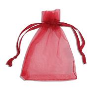 Trimming Shop Lot de 50 mini pochettes en organza avec cordon de serrage pour cadeaux de mariage, bijoux, fêtes et anniversaires de mariage Bordeaux 7 x 9 cm