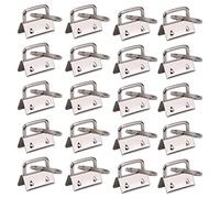 Trimming Shop Lot de 50 porte-clés argentés de 25 mm avec anneau fendu en métal pour sangle, ruban, ceinture en cuir