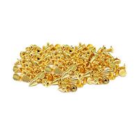Trimming Shop Lot de 50 rivets en cuir en forme de cône pour décoration de vêtements, bricolage, veste, punk et gothique 7 mm x 13 mm Doré