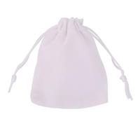 Trimming Shop Lot de 50 sacs en velours avec cordon de serrage - Petits sacs cadeaux en velours blanc pour fête de mariage, pochettes bijoux 7 x 9 cm