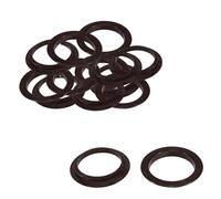Trimming Shop Lot de 8 œillets de rideaux ronds en plastique de 40 mm pour fenêtre, rideaux de chambre, porte, toile de fond, fournitures de draperie à faire soi-même, marron