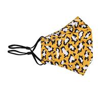 Trimming Shop Masque de visage réutilisable Visage lavable Couvre masque de visage Bandana, masque de visage de coton à 3 couches, masque de visage de mode, protection contre la pollution, jaune, 1pc