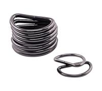 Trimming Shop Métal Anneaux D pour Fermeture Sangles, Arts et Artisanat, Animal Colliers, Réglable Réparation Sacs - Gun Metal, 25mm