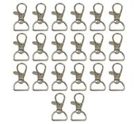 Trimming Shop Mousqueton Mousqueton pivotant avec Porte-clés pour Sangle de Sac à Dos, Sangle de Fermeture, Colliers pour Animaux domestiques et Accessoires de Sac, Métal, Bague D en Argent 20 mm…