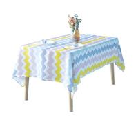 Trimming Shop Nappe de Table en Polyester imperméable de qualité supérieure, Facile à Laver et à essuyer, pour Cuisine, terrasse, Table de Jardin, rectangulaire Multicolore