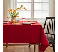 Trimming Shop Nappe rectangulaire en polyester 150 g/m² résistante à l'eau et aux taches pour l'extérieur - 137,2 x 274,3 cm - Rouge