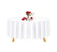 Trimming Shop Nappe Ronde 120 cm Nappe de Table Polyester Coton en Nappe de Cuisine Housse de Table à Manger Housse de Table à Manger Circular Tablecloth Lavable Nappe pour Mariage, fête, Restaurant