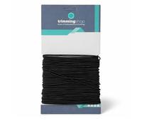 Trimming Shop Noir Élastique Ruban pour la Couture et Loisirs Créatifs - Bobine de Élastique pour Tissu - Élastique Cordon pour Jupes et Pantalons Ceintures - Noir, 1 Metres, noir