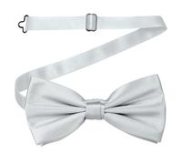Trimming Shop Nœuds papillon pour homme, satin polyester solide coloré et uni, réglable, pré-noués, élégants, pour tenue décontractée et formelle, accessoire de mariage et de fête, Argenté., taille