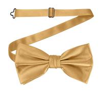 Trimming Shop Nœuds papillon pour homme, satin polyester solide coloré et uni, réglable, pré-noués, élégants, pour tenue décontractée et formelle, accessoire de mariage et de fête, champagne, taille