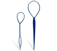 Trimming Shop Outil de Coiffure Topsy Tail Bleu | Passe-Cheveux pour Queue de Cheval et Tresses Faciles