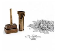 Trimming Shop Ovale Oeillets avec Rondelles Laiton Antirouille Durable Passages pour DIY Maroquinerie, Sacs, Vêtements, Ceintures, Sacs à Main Décoration (10mm, Doré, 50pcs)
