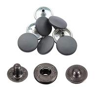 Trimming Shop Pack de 4-Part Boutons-Pression en Métal - 15mm Snap Ressort Attaches - Manuel Outil Fixation - pour Réparation Vêtements, Sacs, Voiture Hoods, Bateau Housses, et Sangles - Noir Mat