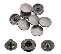Trimming Shop Pack de 4-Part Boutons-Pression en Métal - 15mm Snap Ressort Attaches - Manuel Outil Fixation - pour Réparation Vêtements, Sacs, Voiture Hoods, Bateau Housses, et Sangles - Gris Acier