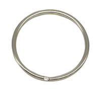 Trimming Shop Porte-clés en métal argenté Forme ronde Anneaux ouverts pour la maison, la voiture, les projets d'artisanat, le maroquinerie, la fabrication de sac à main, Argenté., 25mm - Round