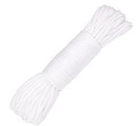 Trimming Shop Premium Quality Nylon Rail Rideau Cordon in 3mm - Idéal Remplacement pour Vieux Suivi Cordes - Disponible en 10 Mètres, Blanc - Blanc, 25 Metre
