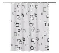 Trimming Shop Rideau de Douche 180 x 200 cm Polyester Rideaux de Douche Anti Moisissure Tissu Imperméable Doublure de Douche Long Baignoire Salle de Bain Rideau avec 12 Anneaux de Rideaux Crochets