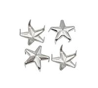 Trimming Shop Rivets à Griffes Star Studs, Pointes de Presse à Main décoratives Nailhead Punk pour Bricolage, Scrapbooking, Accessoires Gothiques et de Mode, 15 mm, Argent, 50 pièces