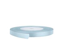 Trimming Shop Rouleau de ruban bleu ciel - 15 mm x 25 m - Satin double face aux couleurs vives - 100 % polyester - pour emballage cadeau, décoration, loisirs créatifs - Lavable en machine