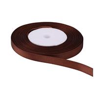 Trimming Shop Rouleau de ruban marron - 3 mm x 25 m - Satin double face aux couleurs vives - 100 % polyester - pour emballage cadeau, décoration, arts et loisirs créatifs - Lavable en machine