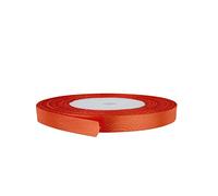 Trimming Shop Rouleau de ruban orange - 15 mm x 25 m - Satin double face aux couleurs vives - 100 % polyester - pour emballage cadeau, décoration, loisirs créatifs - Lavable en machine