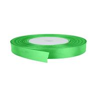 Trimming Shop Rouleau de ruban vert classique - 15 mm x 25 m - Satin double face aux couleurs vives - 100 % polyester - pour emballage cadeau, décoration, loisirs créatifs - Lavable en machine
