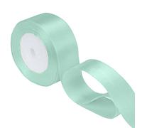 Trimming Shop Rouleau de ruban vert pastel - 23 mm x 25 m - Satin double face aux couleurs vives - 100 % polyester - pour emballage cadeau, décoration, loisirs créatifs - Lavable en machine