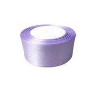 Trimming Shop Rouleau de ruban violet lilas - 50 mm x 25 m - Satin double face aux couleurs vives - 100 % polyester - pour emballage cadeau, décoration, arts et loisirs créatifs - Lavable en machine