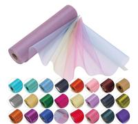 Trimming Shop Rouleau en Organza Snow Sheer, 25 m x 29 cm, pour Chaise, écharpe, Chemin de Table, décoration de fête de Noël et de Mariage, projets de Bricolage, Arc-en-Ciel