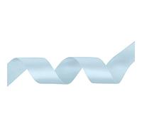 Trimming Shop Rouleaux de Ruban en Polyester satiné Double Face pour Tissu, Loisirs créatifs, nœuds pour Cheveux, Emballage Vapeur Bleue 15 mm x 25 m