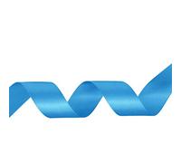 Trimming Shop Rouleaux de ruban satiné double face en polyester pour emballage cadeau, loisirs créatifs, nœuds, gâteaux, Noël, cartes de mariage et décorations d'intérieur, 23 mm x 25 m, bleu layette