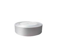 Trimming Shop Ruban Complet Blanc 25 mm x 25 mètres, Satin Double Face, Couleur vive, 100% Polyester, pour l'emballage de Cadeaux, la décoration, Les Loisirs créatifs, Lavable en Machine