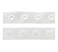 Trimming Shop Ruban de Fermeture à Pression Blanc avec Bouton-Pression, Ruban de Couette à Coudre pour Combinaisons pour bébés, vêtements pour Tout-Petits, Couture de Petits vêtements, 1 mètre
