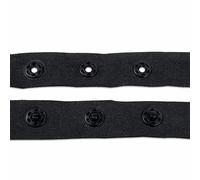 Trimming Shop Ruban de Fermeture à Pression Noir avec Bouton-Pression, Ruban de Couette à Coudre pour Combinaisons pour bébés, vêtements pour Tout-Petits, Couture de Petits vêtements, 5 mètres