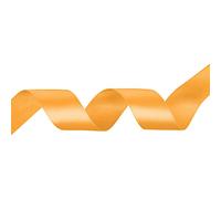 Trimming Shop Ruban de Satin Double Face en Polyester pour Tissu, Loisirs créatifs, nœuds pour Cheveux, Emballage Orange Mandarine 15 mm x 10 m