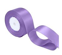 Trimming Shop Ruban Double Face 25 mm x 25 mètres, Rouleau de Ruban Violet Lilas, Tissu en Polyester satiné, Ruban de Couleur Unie pour l'emballage de Cadeaux, Les projets de Bricolage