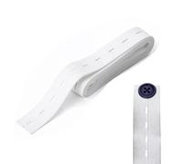Trimming Shop Ruban élastique élastique à Trou de Bouton pour Pantalons, vêtements de maternité, Couture, Tricot, travaux manuels (20 mm de Largeur), élastique., Blanc, 5 m