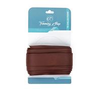 Trimming Shop Ruban gros-grain marron 25 mm x 10 m - Ruban en polyester côtelé durable pour emballage cadeau, grands nœuds, décoration de gâteaux, couture, artisanat et emballage