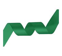 Trimming Shop Ruban satiné double face en polyester pour tissu, loisirs créatifs, nœuds pour cheveux, emballage cadeau, cadeaux de mariage et Noël, décoration d'intérieur, projet de couture, vert