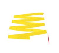 Trimming Shop Rythmique Gymnastique Ruban avec Twirling Danse Baton Canne pour Enfants Artistique Dance, Gymnastique Entraînement, Amusant Activités, 4 Mètres - Jaune, 1pc