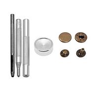 Trimming Shop S Bouton Pression à Ressort 4 pièces avec Outils de Fixation pour la Fixation, Les Loisirs créatifs, Les projets et l'artisanat en Cuir, Bronze, 12 mm