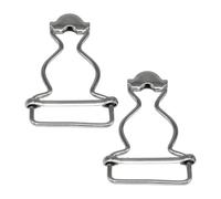 Trimming Shop Salopette boucle à clip en métal argenté, 30 mm, pour bretelles, salopettes, vêtements de travail, combinaisons, salopettes pour enfants, sacs à main, vêtements de bricolage, 2 pièces